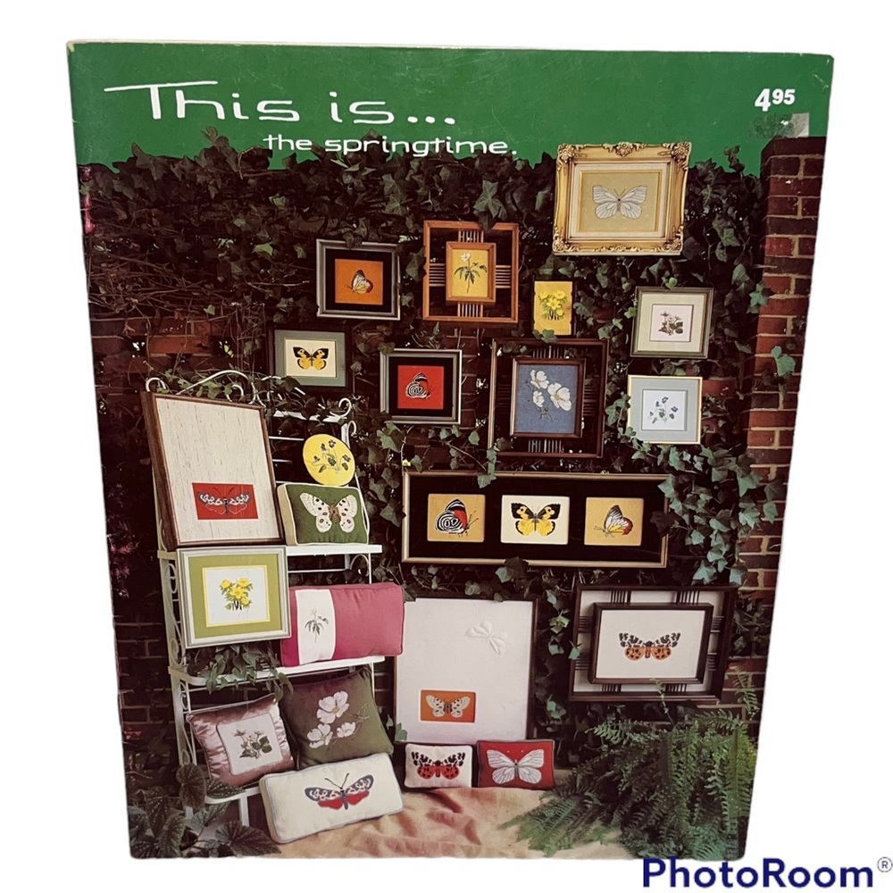Vintage (1979) Cross-stitch booklet of butterfly and floral patterns